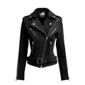 Black Suede Leather Biker Jacket