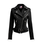 Black Suede Leather Biker Jacket