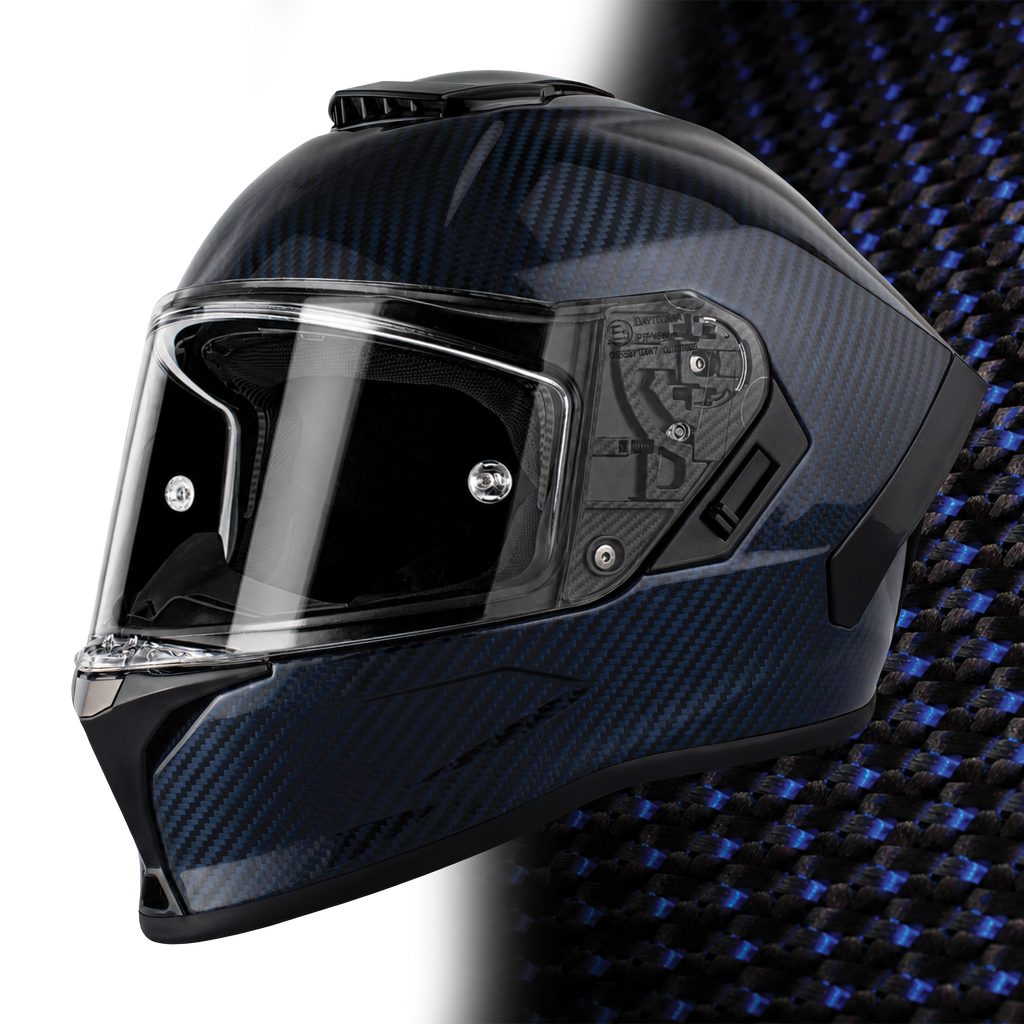 D.O.T. & ECE Daytona Viper- Blue Carbon Fiber