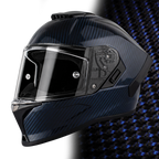D.O.T. & ECE Daytona Viper- Blue Carbon Fiber
