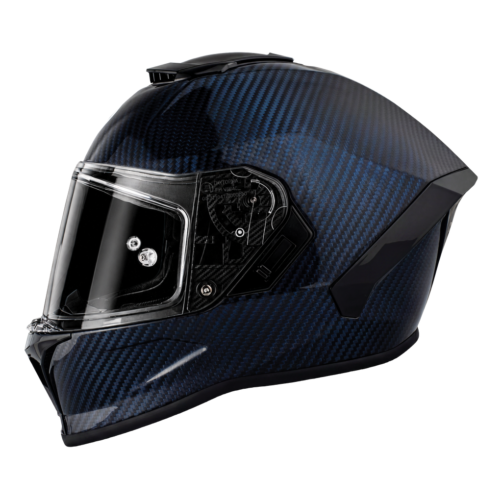 D.O.T. & ECE Daytona Viper- Blue Carbon Fiber