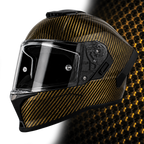 D.O.T. & ECE Daytona Viper- Gold Carbon Fiber