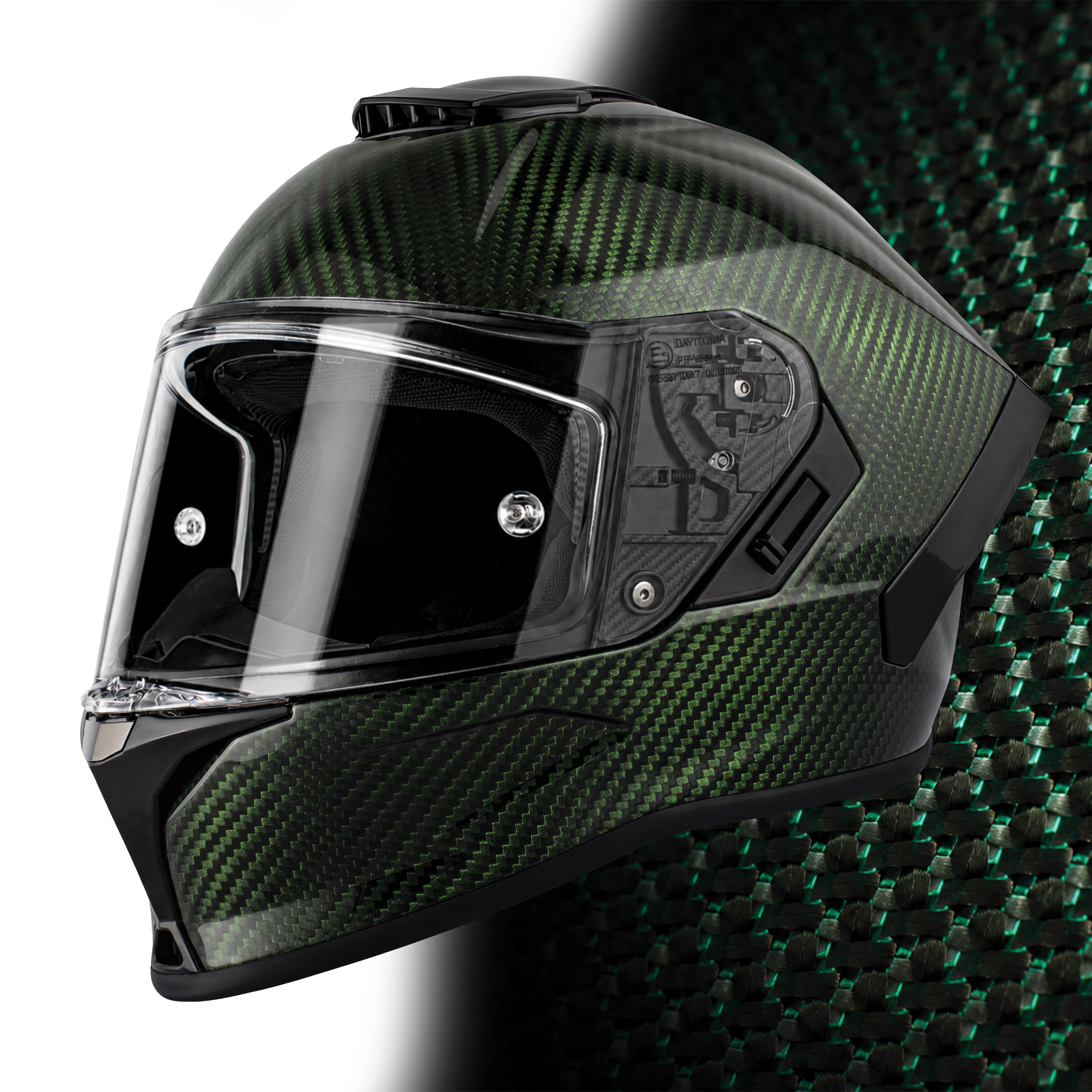 D.O.T. & ECE Daytona Viper- Green Carbon Fiber