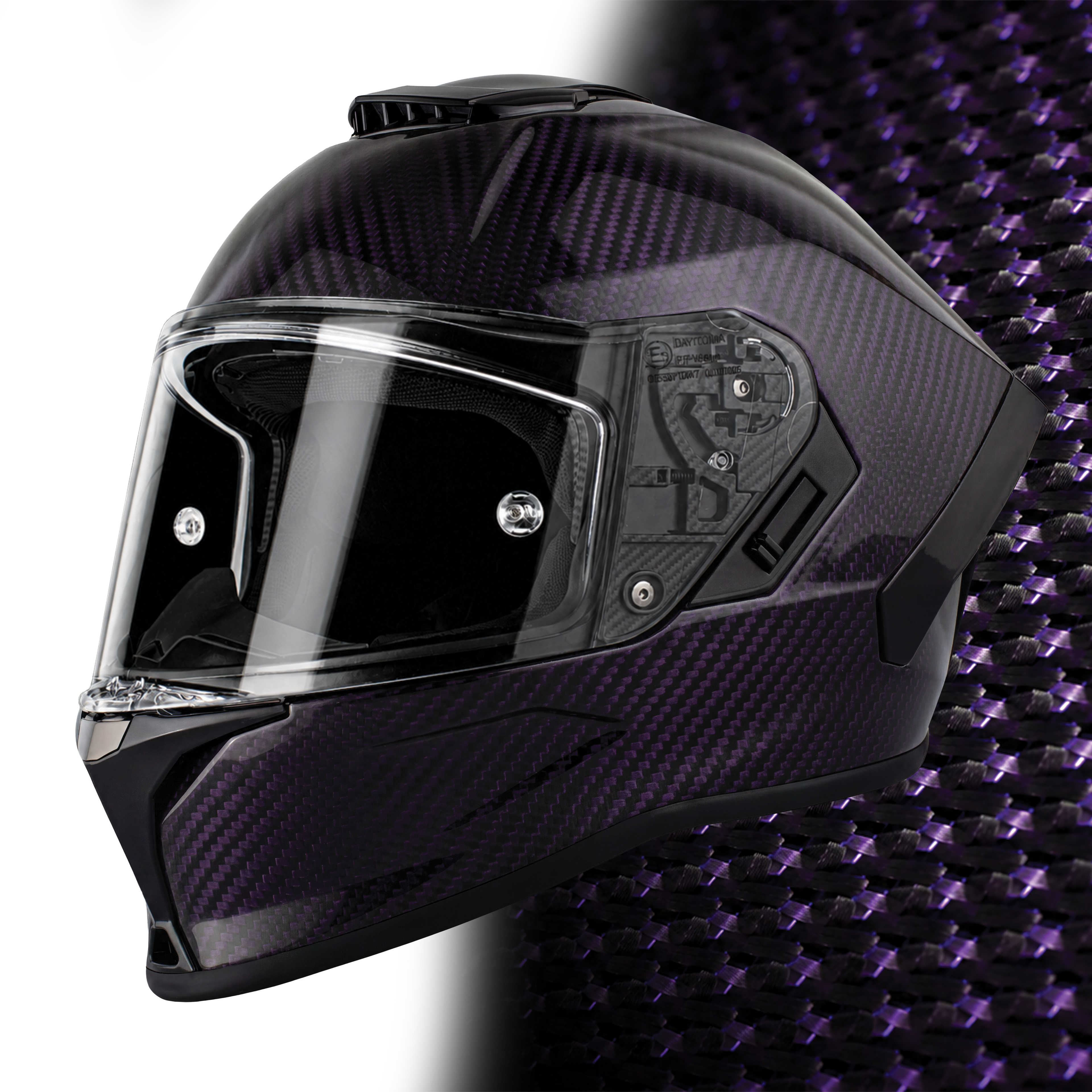 D.O.T. & ECE Daytona Viper- Purple Carbon Fiber