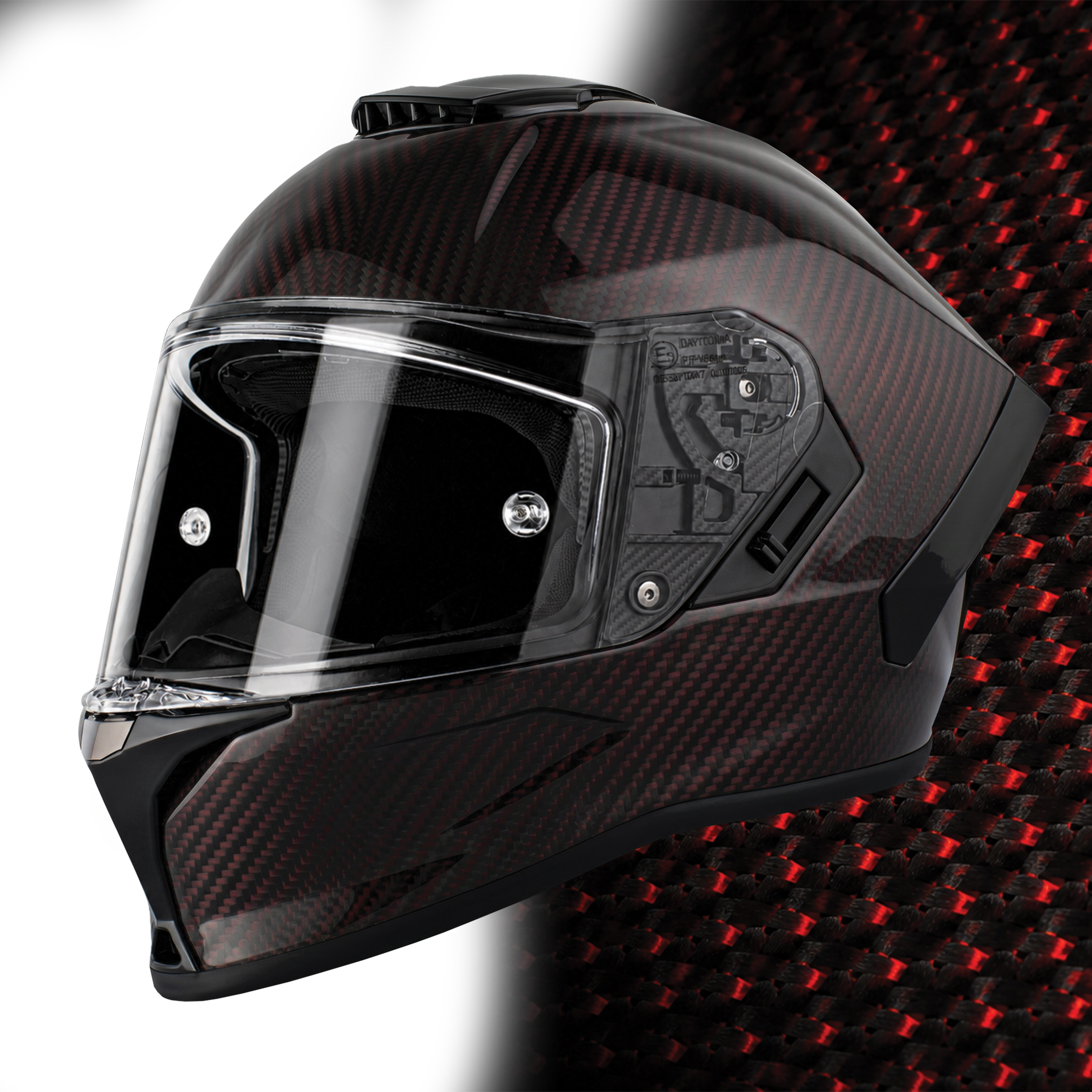 D.O.T. & ECE Daytona Viper- Red Carbon Fiber