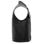Hot Leathers VSM1052 Men's Black 'Patriotic' Motorcycle Club style Conceal and Carry Leather Biker Vest
