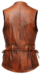 Classic Genuine Leather Motorcycle Vest