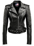 Black Biker Real Leather Jacket