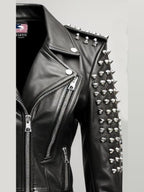 Black Biker Real Leather Jacket