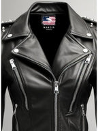 Black Biker Real Leather Jacket