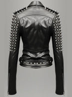 Black Biker Real Leather Jacket