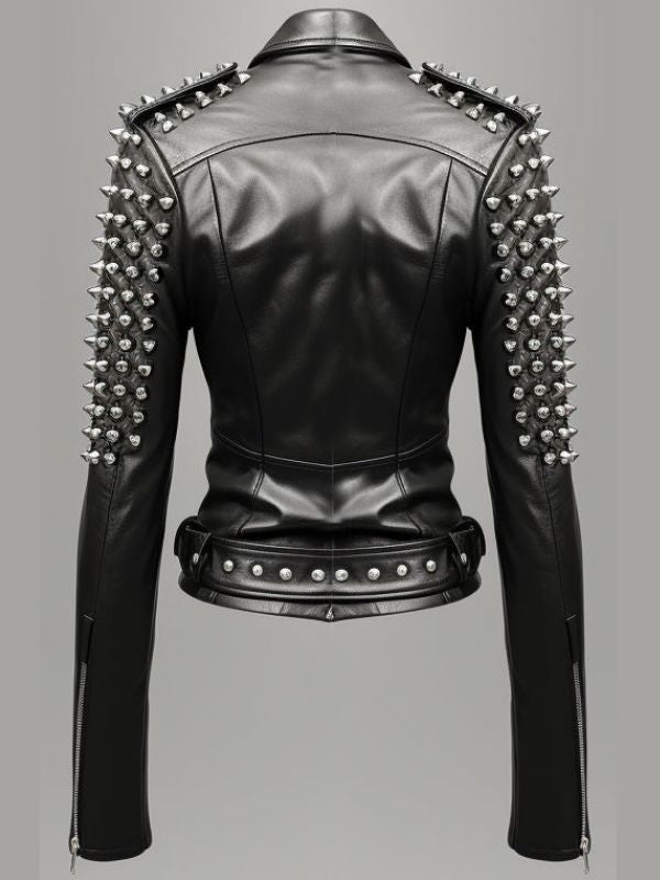 Black Biker Real Leather Jacket