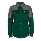 Summer Mesh Reflective Shirt Dark Green Nebula for Women