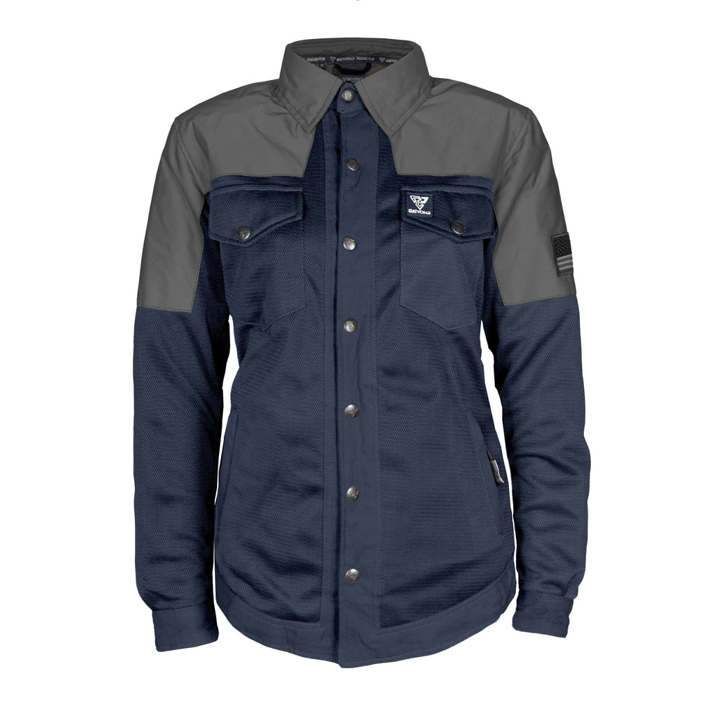 Summer Mesh Reflective Shirt Navy Blue Nebula for Women