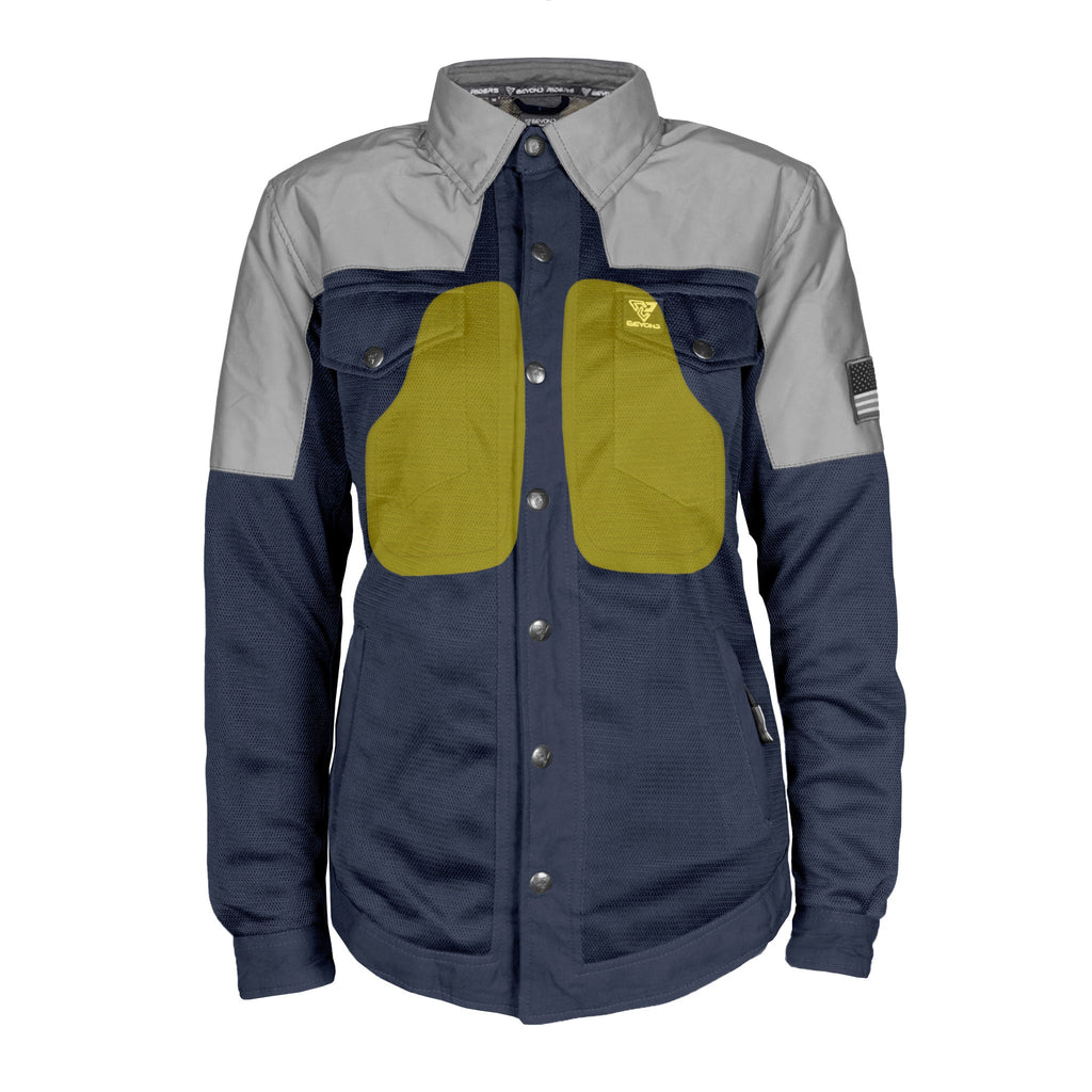 Summer Mesh Reflective Shirt Navy Blue Eclipse for Women