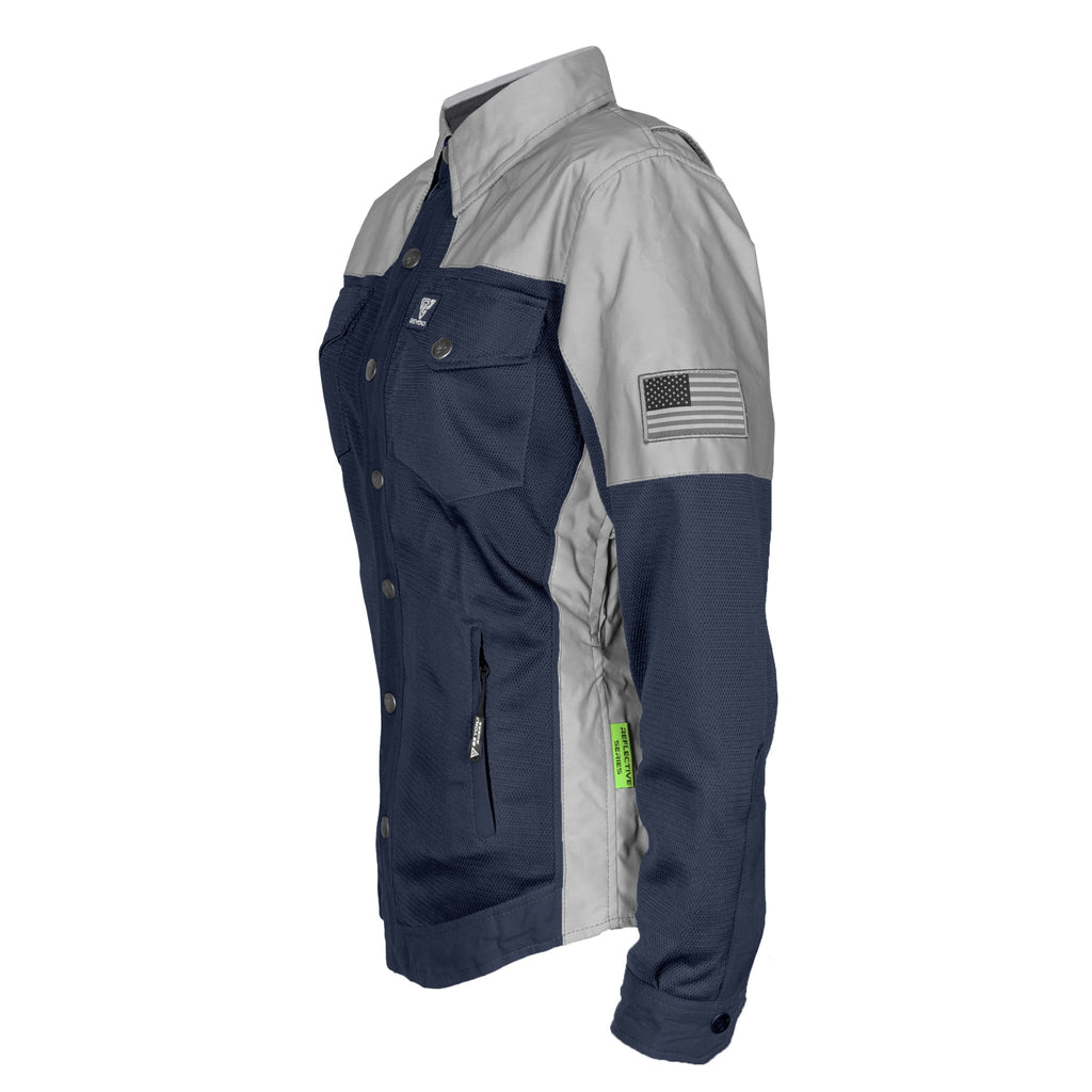 Summer Mesh Reflective Shirt Navy Blue Eclipse for Women
