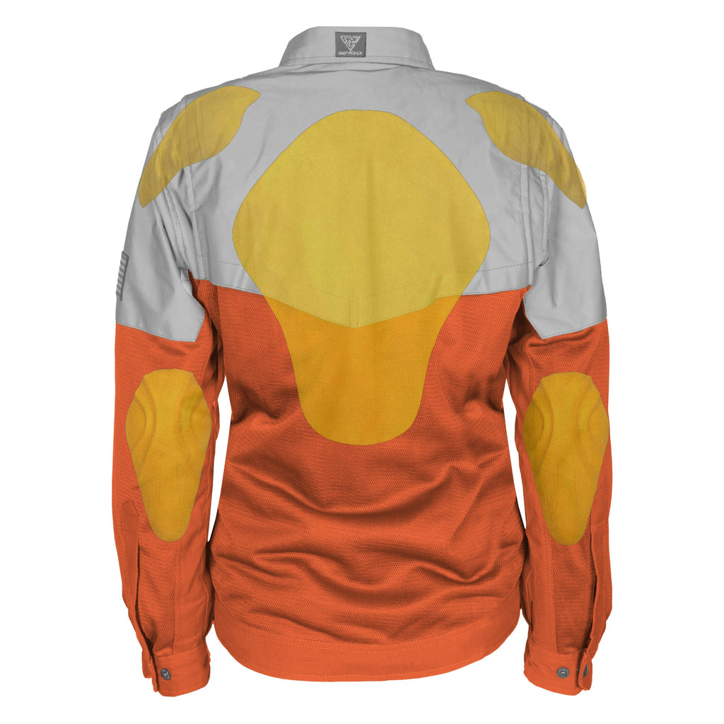 Summer Mesh Reflective Shirt Orange Eclipse for Women