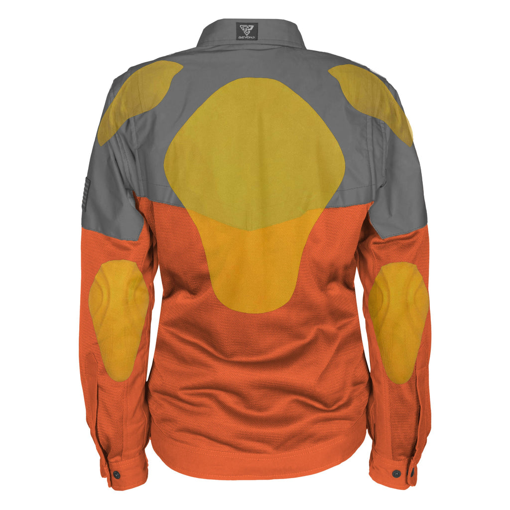 Summer Mesh Reflective Shirt Orange Nebula for Women
