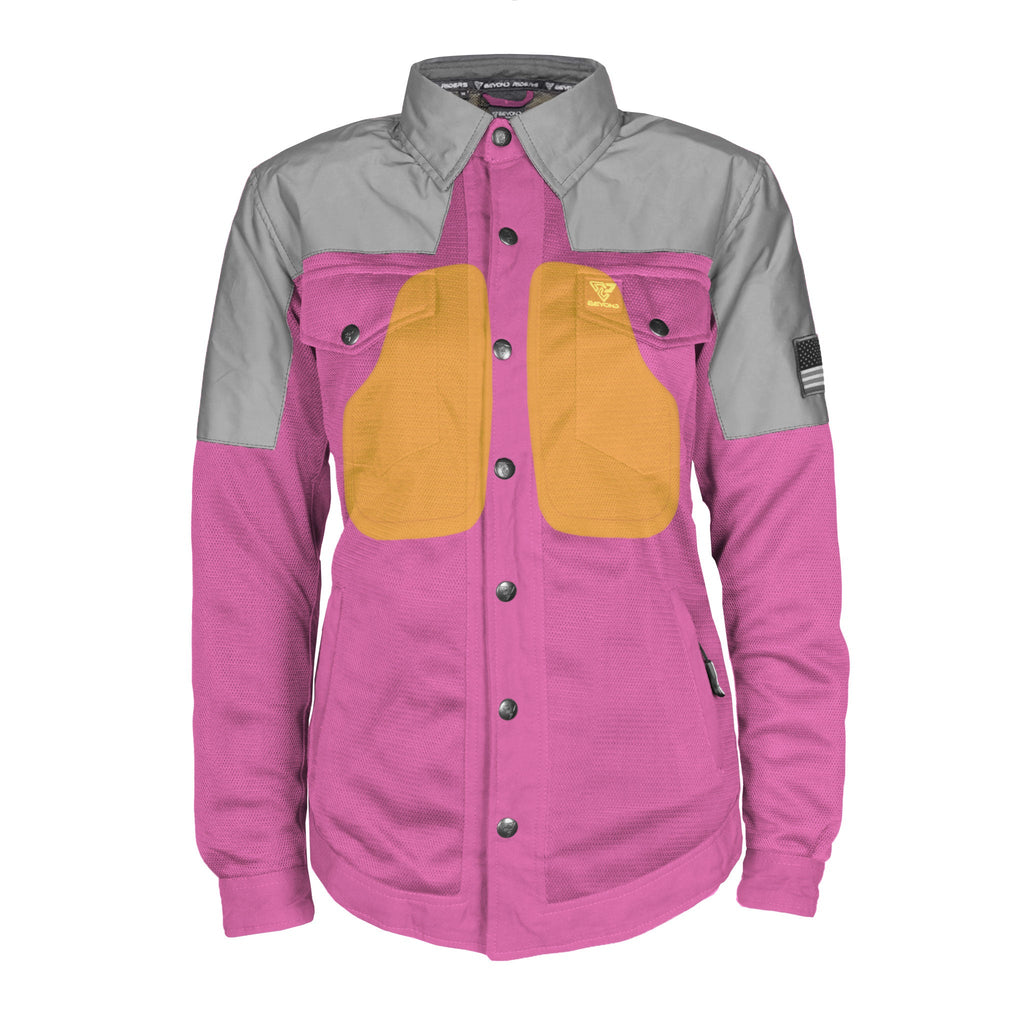Summer Mesh Reflective Shirt Pink Eclipse for Women