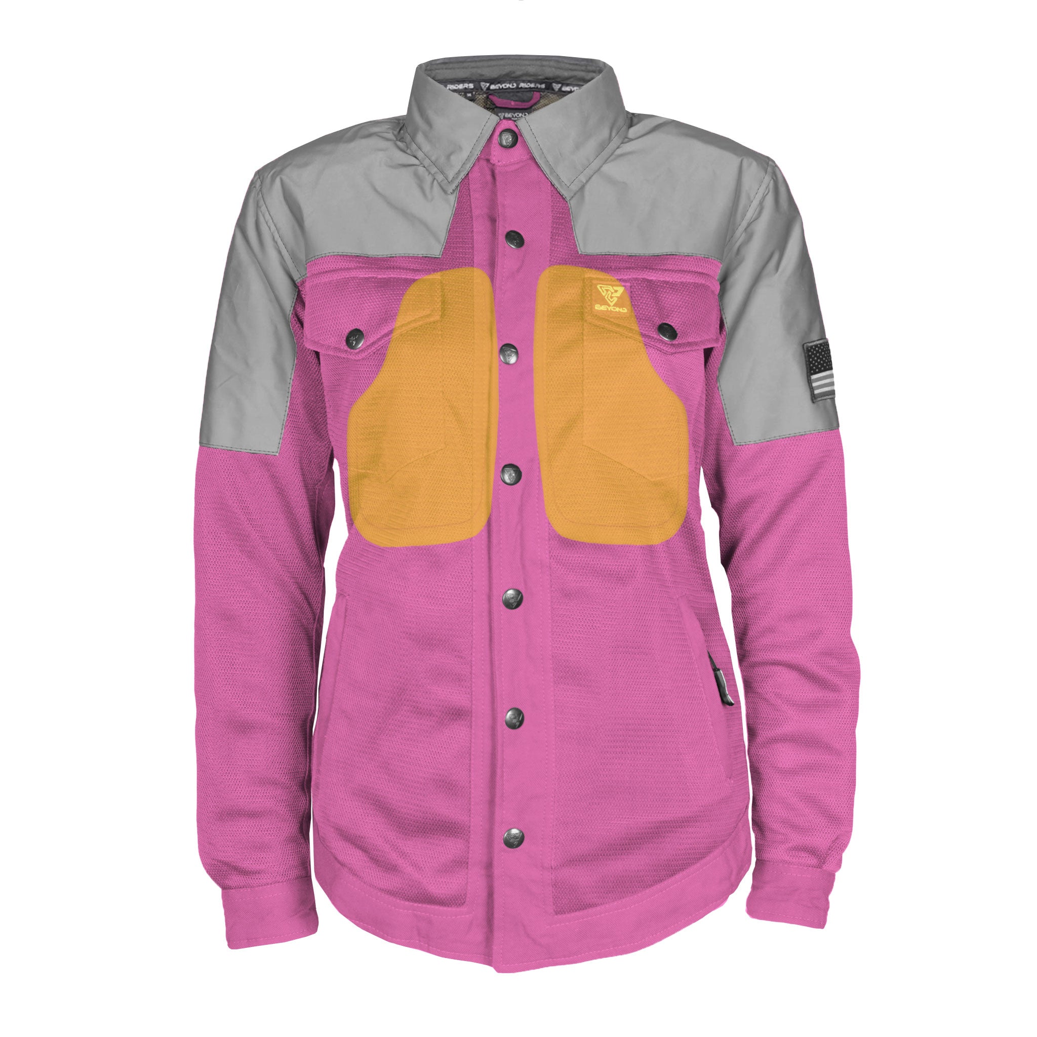 Summer Mesh Reflective Shirt Pink Eclipse for Women