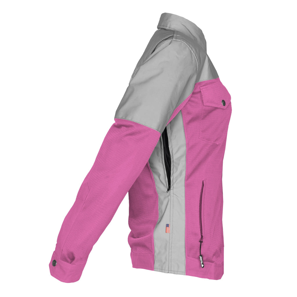 Summer Mesh Reflective Shirt Pink Eclipse for Women