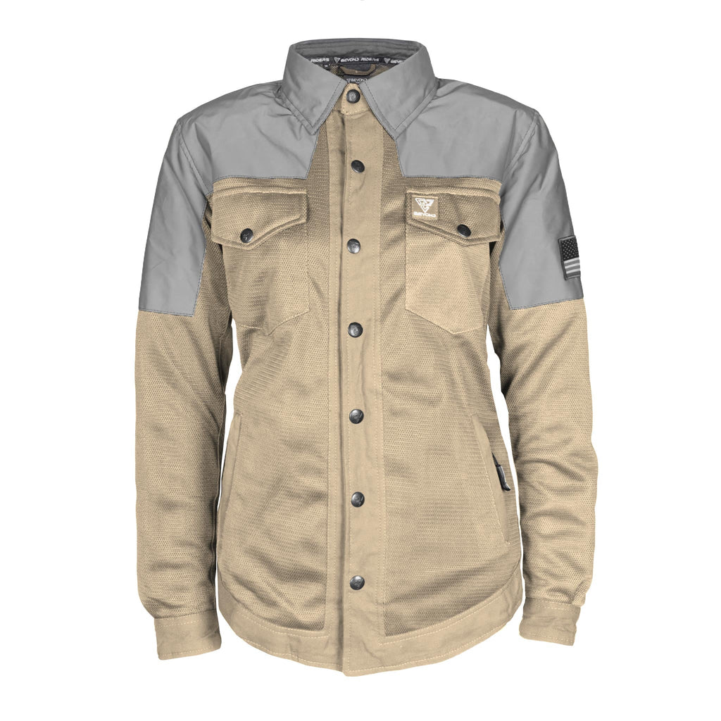Summer Mesh Reflective Shirt Khaki Eclipse for Women