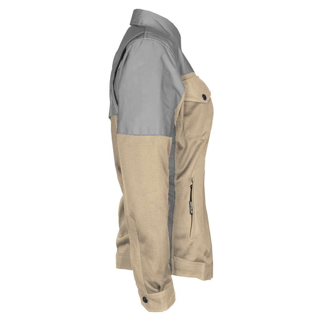 Summer Mesh Reflective Shirt Khaki Eclipse for Women