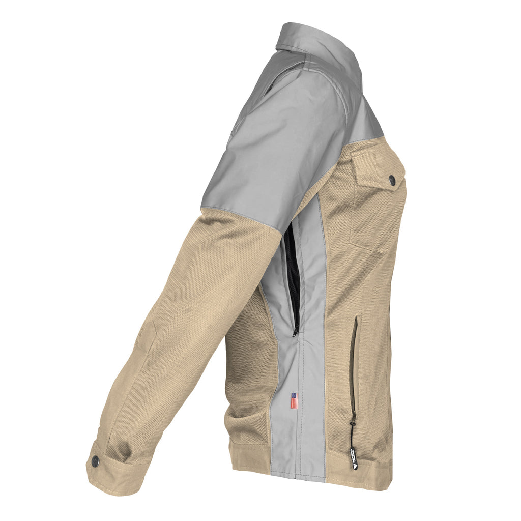 Summer Mesh Reflective Shirt Khaki Eclipse for Women