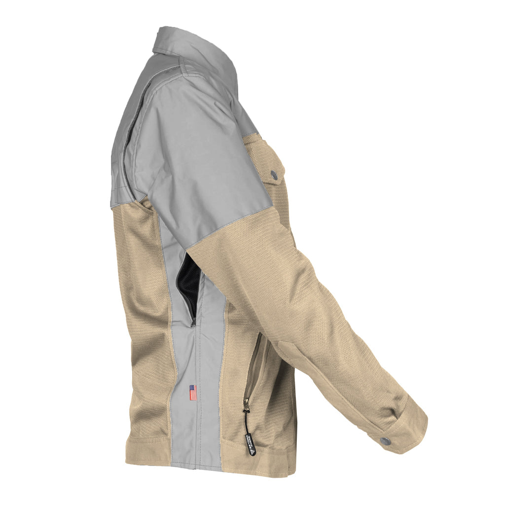 Summer Mesh Reflective Shirt Khaki Eclipse for Women