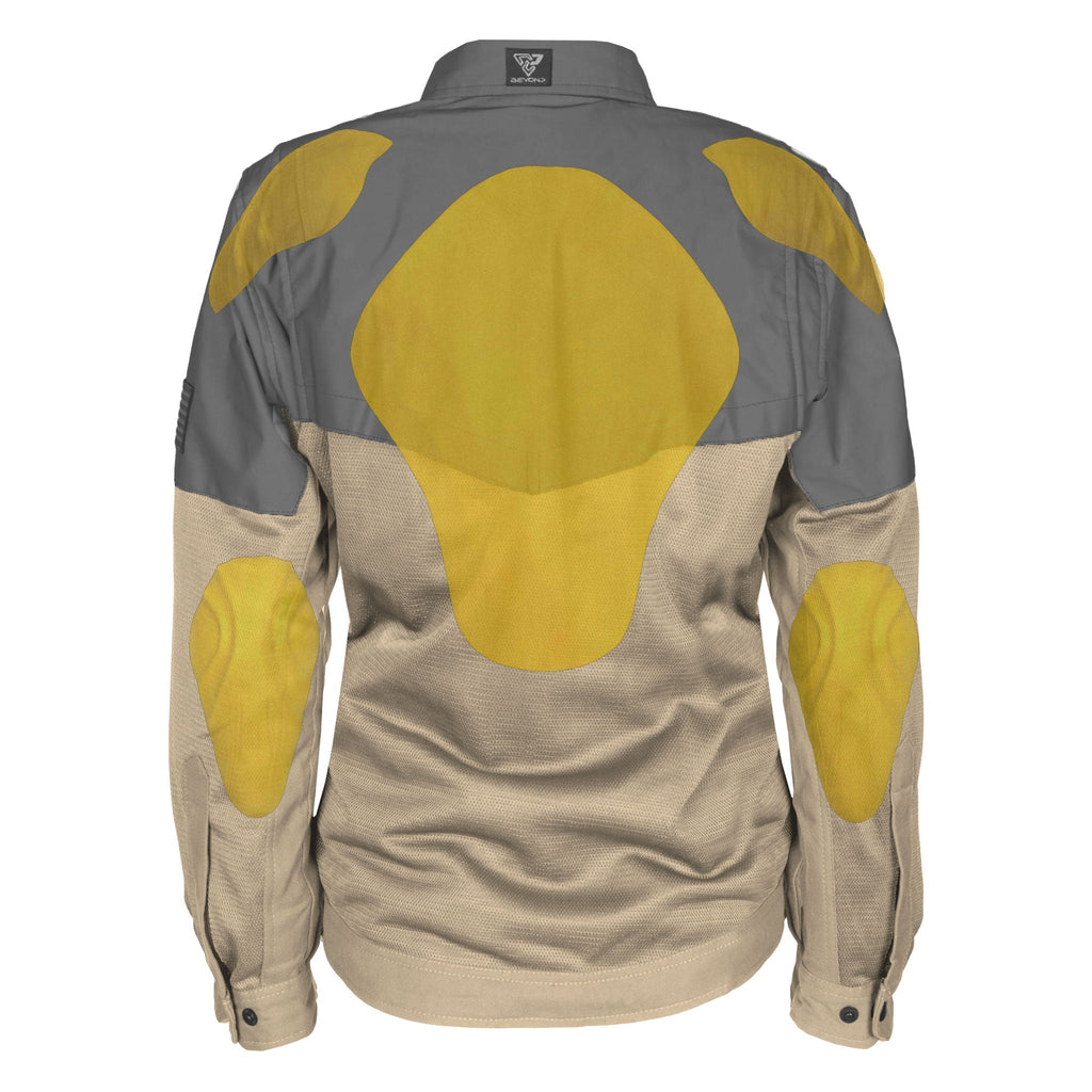 Summer Mesh Reflective Shirt Khaki Nebula for Women