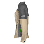 Summer Mesh Reflective Shirt Khaki Nebula for Women