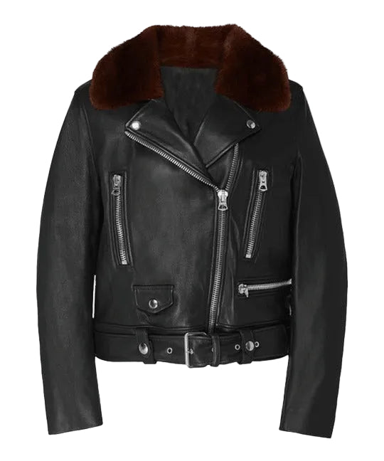 Shearling Motorcycle Leather Jacket