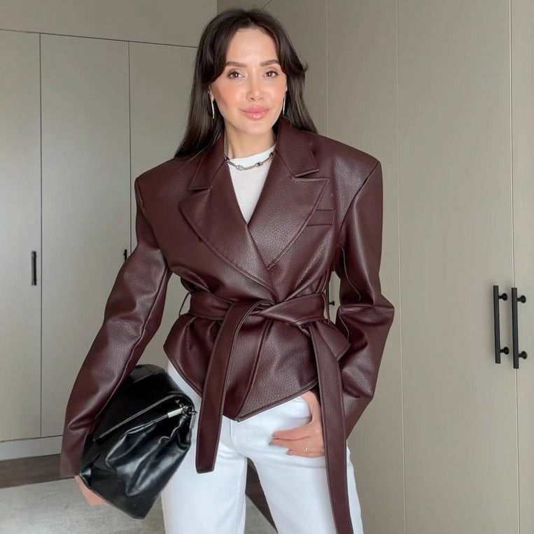 Cool Strapped Temperament Motorcycle Jacket