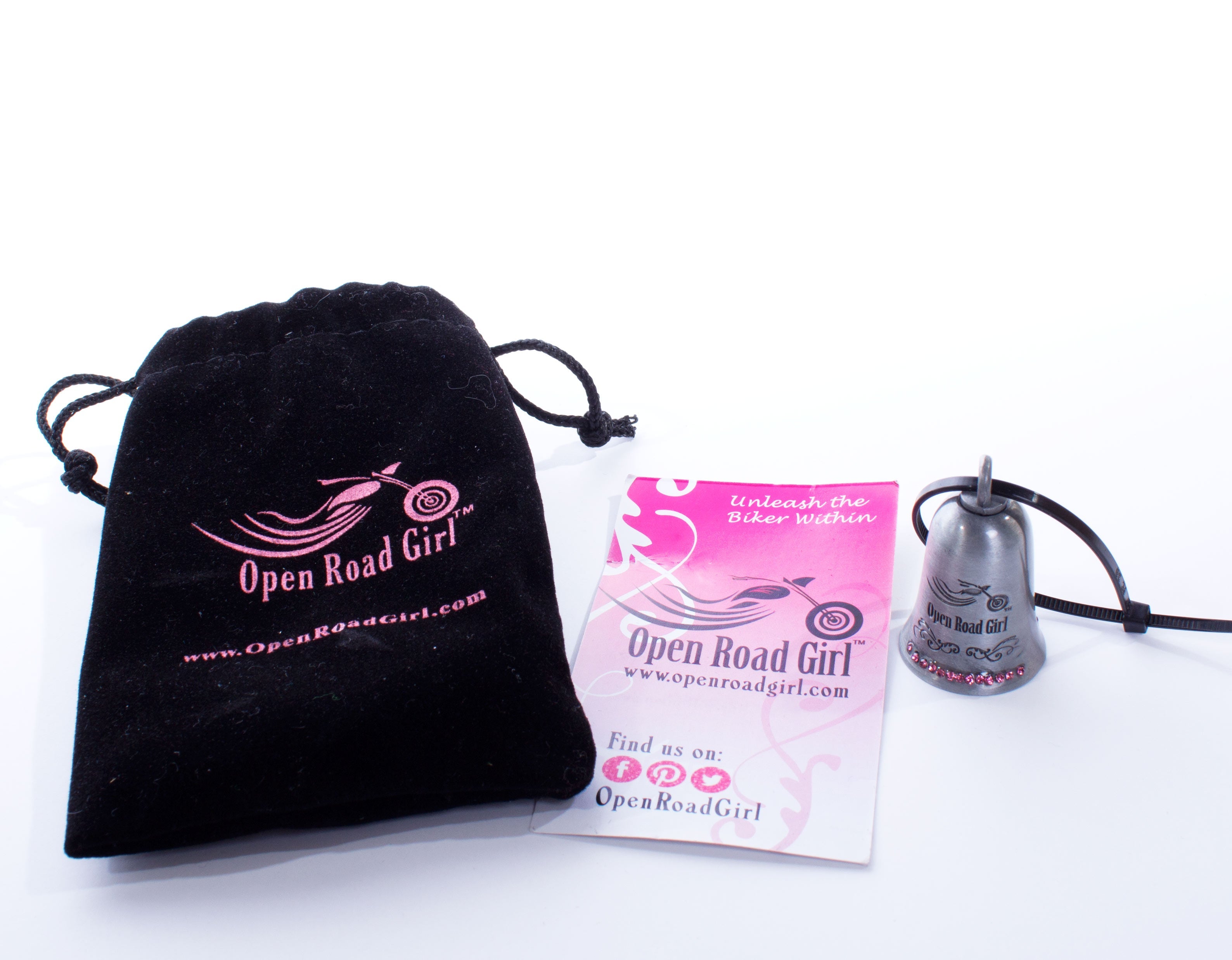 Open Road Girl Motorcycle Bell | Lucky Bell for Motorcycle Riders 7 Styles