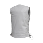 Beryl - Women's Motorcycle Leather Vest - White