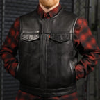 Lowside Men's Motorcycle Leather Vest