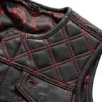Bonnie - Women's Motorcycle Leather Vest - Diamond Quilt