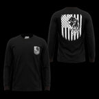 Men's Long Sleeve T-Shirt with American Eagle & Flag Print