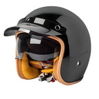 The Street King Vintage Open Face Motorcycle Helmet