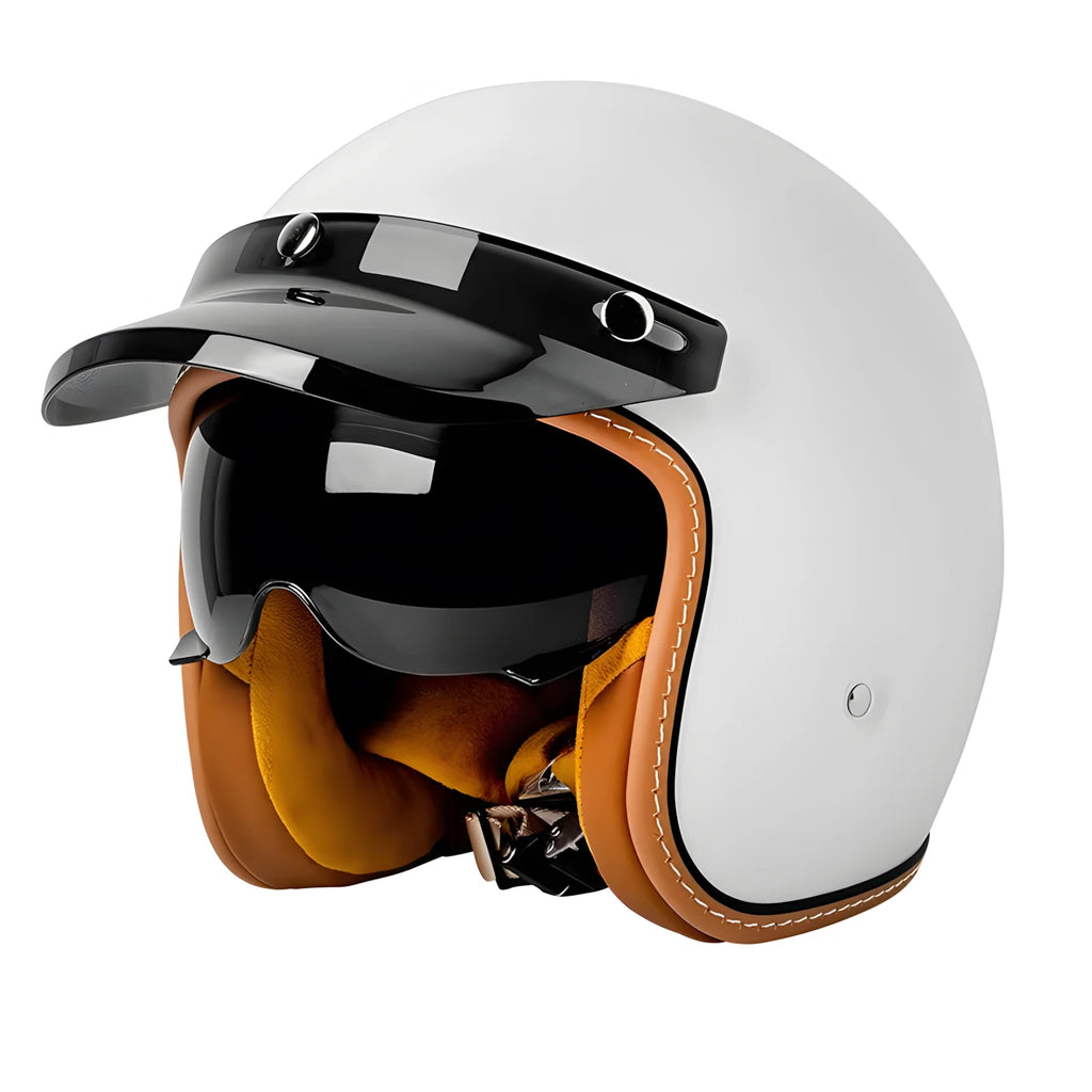 The Street King Vintage Open Face Motorcycle Helmet