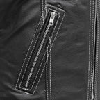 Cindy -  Women's Motorcycle Leather Vest Black