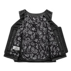 Cindy -  Women's Motorcycle Leather Vest Black