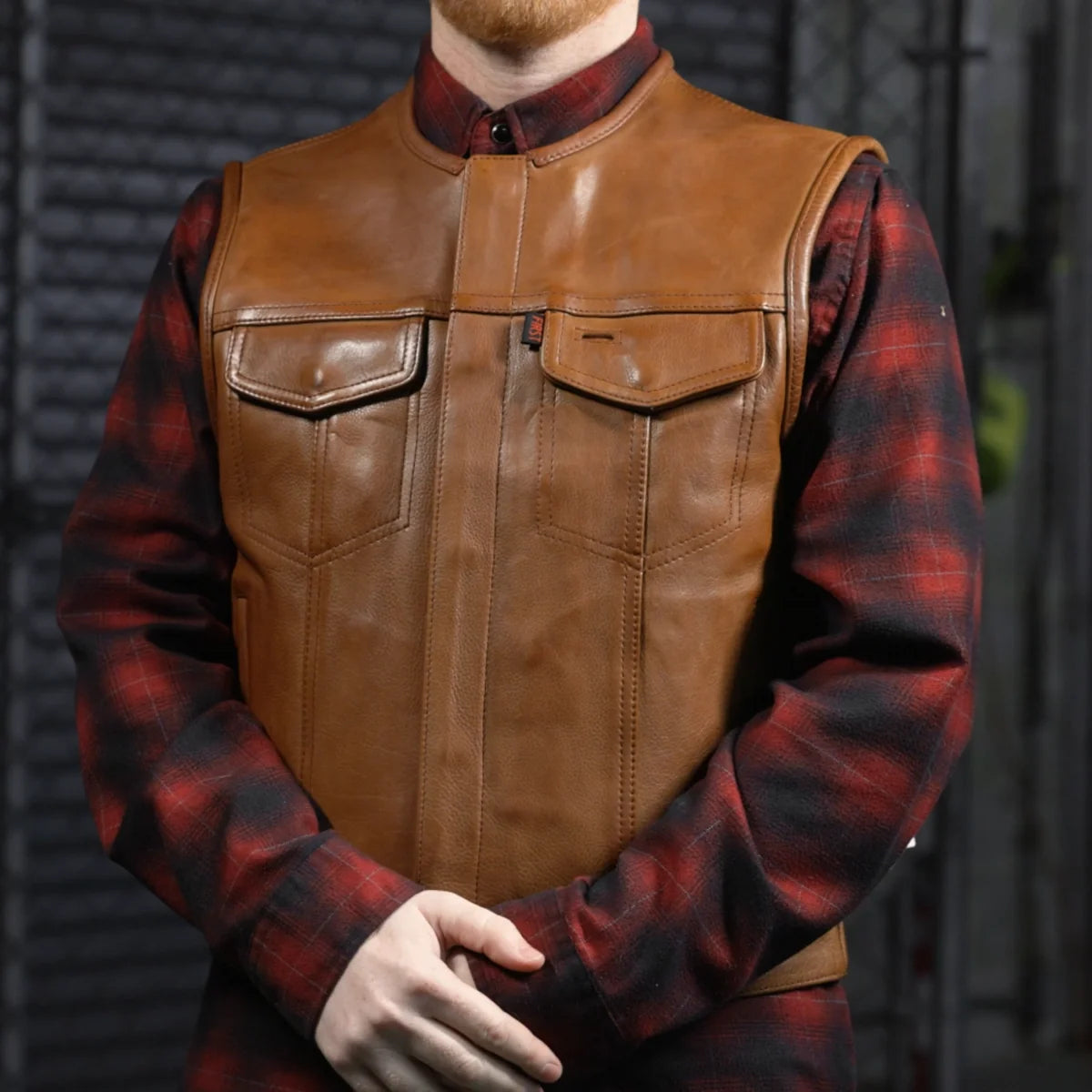 Lowside Men's Motorcycle Leather Vest