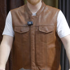 Sharp Shooter Men's Motorcycle Leather Vest