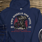 Two Wheels One Soul Sobriety Motorcycle Hoodie