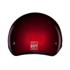 DOT Approved Daytona Skull Cap Half Shell Motorcycle Helmet - Beanie Style for Motorcycles, Cruisers, Scooters, and Mopeds - Black Cherry