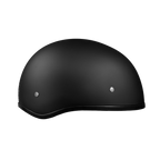 DOT Approved Daytona Skull Cap Half Shell Motorcycle Helmet - Beanie Style for Motorcycles, Cruisers, Scooters, and Mopeds W/O Visor- Dull Black
