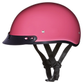 DOT Approved Daytona Skull Cap Half Shell Motorcycle Helmet - Beanie Style for Motorcycles, Cruisers, Scooters, and Mopeds - Hi-Gloss Pink
