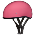 DOT Approved Daytona Skull Cap Half Shell Motorcycle Helmet - Beanie Style for Motorcycles, Cruisers, Scooters, and Mopeds W/O Visor- Hi-Gloss Pink