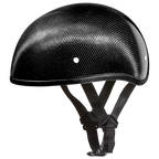 D.O.T. Daytona Skull Cap W/O Visor- Grey Carbon Fiber